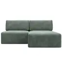 Диван раскладной Лига диванов 200x84x187 см велюр цвет brut 08 зеленый