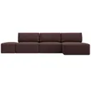 Диван раскладной Лига диванов 367x84x187 см замша цвет joly 09 бордовый