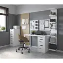 Письменный стол однотумбовый Шведский стандарт Ингар 2/5Т 140x75x55 см ДСП цвет белый