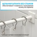 Карниз для душа Mr.KARNIZ Cubus угловой полукруглый 90x90 усиленный 20 мм цвет белый