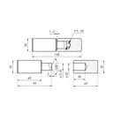 Шарнир-петля под сварку с шариком Секрет ПГ-32 32x140 мм