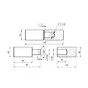 Шарнир-петля под сварку с шариком Секрет ПГ-42 (1/4) 42x140 мм