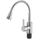 Смеситель для кухни Voda Kf519 гибкий излив 16.9 см цвет хром