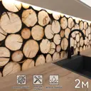 Стеновая панель Фартукофф Брёвна 200x60x0.15 см ПВХ цвет разноцветный