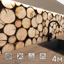 Стеновая панель глянцевая Фартукофф Брёвна 400x60x0.1 см ПВХ цвет разноцветный