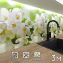 Стеновая панель без покрытия Фартукофф Весна 300x60x0.15 см ПВХ цвет белый/зеленый