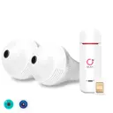Комплект видеонаблюдения 4G Ps-Link KIT-XMQ302-4G с 2 панорамными камерами 3 Мп