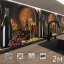 Стеновая панель матовая Фартукофф Вино 200x60x0.15 см ПВХ цвет разноцветный