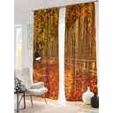 Комплект штор на ленте At Home Осень в лесу 150x260 см блэкаут цвет коричневый/оранжевый/золотой AA900739