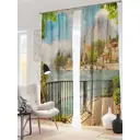 Штора на ленте At Home Джордано 150x260 см блэкаут цвет бежевый/голубой/зеленый AA900745