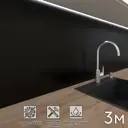 Стеновая панель Фартукофф Черный глянец 300x60x0.1 см ПВХ цвет разноцветный