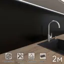 Стеновая панель матовая Фартукофф Черный глянец 200x60x0.1 см ПВХ цвет разноцветный