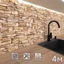 Стеновая панель Фартукофф Камень соренто 400x60x0.15 см ПВХ цвет разноцветный