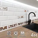 Стеновая панель Фартукофф Керамика choko 400x60x0.15 см ПВХ цвет разноцветный