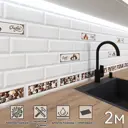 Стеновая панель матовая Фартукофф Керамика choko 200x60x0.15 см ПВХ цвет разноцветный