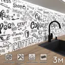 Стеновая панель матовая Фартукофф Кофе белый 300x60x0.15 см ПВХ цвет разноцветный