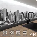 Стеновая панель матовая Фартукофф Мегаполис 400x60x0.15 см ПВХ цвет разноцветный