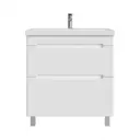 Тумба с раковиной в ванную Ruvann Brava 80 раковина Moduo 80 напольная цвет белый