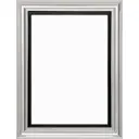 Рамка без паспарту Agatha 21x30 см полистирол цвет серебро с черным