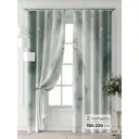 Комплект штор At home Базовая коллекция AT709030-230 на шторной ленте 230x150 см цвет белый
