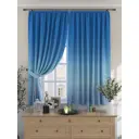 Комплект штор At home Базовая коллекция AT925542 на шторной ленте 180x150 см цвет синий