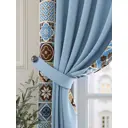 Комплект штор At home Базовая коллекция AT925511 на шторной ленте 180x150 см цвет синий
