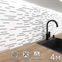 Стеновая панель Фартукофф Плитка металлизированная 400x60x0.1 см ПВХ цвет разноцветный