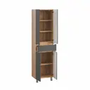 Пенал в ванную Ruvann Nika 50x175.70x31.60 см напольный дуб вотан, графит софт