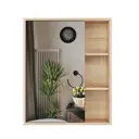 Зеркальный шкафчик в ванную Ruvann Gusto 70 цвет дуб сонома светлый