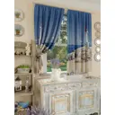 Комплект штор At home Базовая коллекция AT925117 на шторной ленте 180x150 см цвет синий