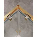 Душевой уголок Cezares MOLVENO MOLVENO-A-2-90-C-BORO-IV квадрат 90x90см золотистый профиль эффект стекла прозрачный