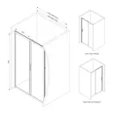 Душевая дверь Am.pm W90G-100-1-195BG_7214 100см эффект стекла тонированный раздвижной