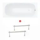 Ванна акриловая Enio Verso 180x70 EN7030708 с ножками цвет глянцевый белый