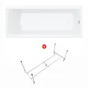 Ванна акриловая Enio Nativo 150x70 EN7030719 с каркасом белая