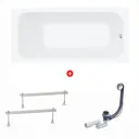 Ванна акриловая Enio Unico 140x70 EN7030701 с ножками цвет глянцевый белый