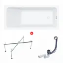Ванна акриловая Enio Binario 160x70 EN7030710 с каркасом цвет глянцевый белый