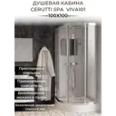 Душевая кабина Ceruttispa Viva 101 100x100 см профиль хром стекло прозрачное