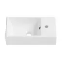 Подвесная накладная раковина Wellsee WC Area 151801000 прямоугольная 40 см цвет белый глянец