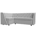 Диван кухонный Лига диванов Лофт 197x85x136 см экокожа цвет белый 104602L