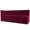 Диван кухонный Лига Диванов Маркиз 112832L 183x86x63 см микровельвет цвет бордовый