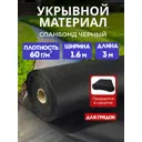 Спанбонд черный 60 г/м2 1.6x3 м