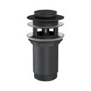 Донный клапан для раковины Helmken 37509002 10 см ø45 клик-клак цвет черный матовый