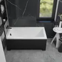 Ванна акриловая Helmken Rivana 86D74137T9 130x70 комплект 3 в 1: прямоугольная ванна, каркас, лицевой экран цвет черный