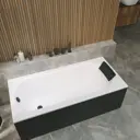 Ванна акриловая Helmken Tressa 27M602244F 160 x 75 комплект 3 в 1 цвет белый/черный