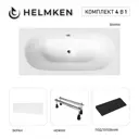 Ванна акриловая Helmken Vienna 89836SB215 150x75 комплект 4 в 1 цвет белый/черный