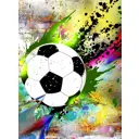 Фотообои Foto Print Яркий футбол 10-100-А-2-2.7 200x270 см (ШxВ)