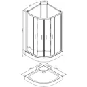 Душевая кабина Am.pm Joy W85C-001-090GT 90x90x216 1/4 круга