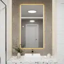 Зеркало с подсветкой в ванную One Mirror сенсорное в алюминиевой раме 120x70 см цвет серебро