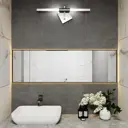 Зеркало с подсветкой настенное One Mirror в алюминиевой раме 150x40см цвет черный