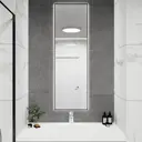 Зеркало с подсветкой настенное для ванной One Mirror в алюминиевой раме 150x40 см цвет черный